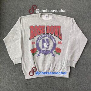Northwestern University, 1996 Northwestern Wildcats Rose Bowl Football Shirt Tee
